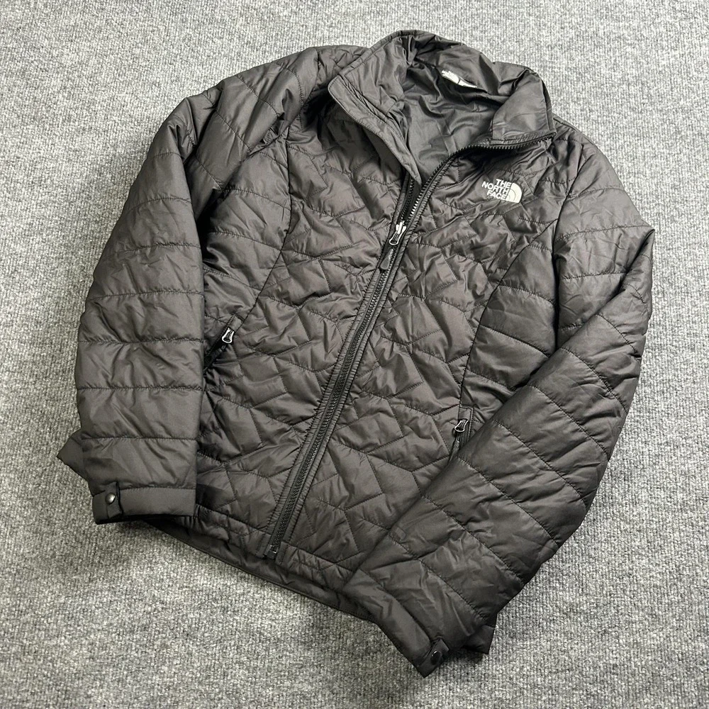 The North Face Jacket Womens Small Black Quilted Puffer Full Zip Insulated Warm - Picture 1 of 7